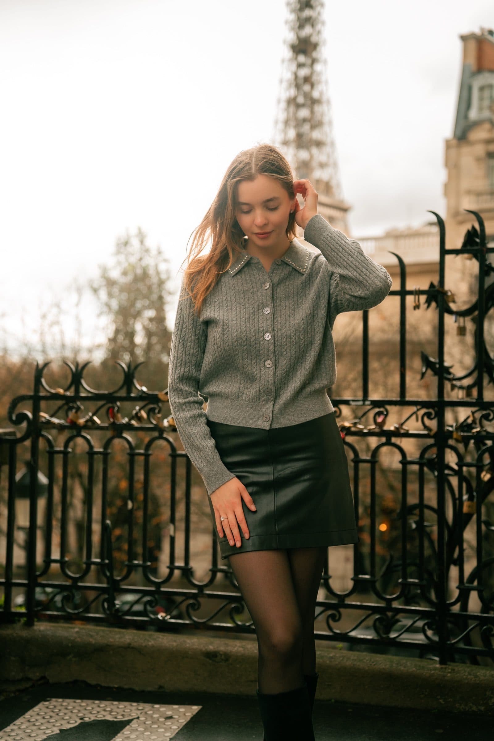 A solo traveller photographed at sunrise, on Avenue de Camoëns