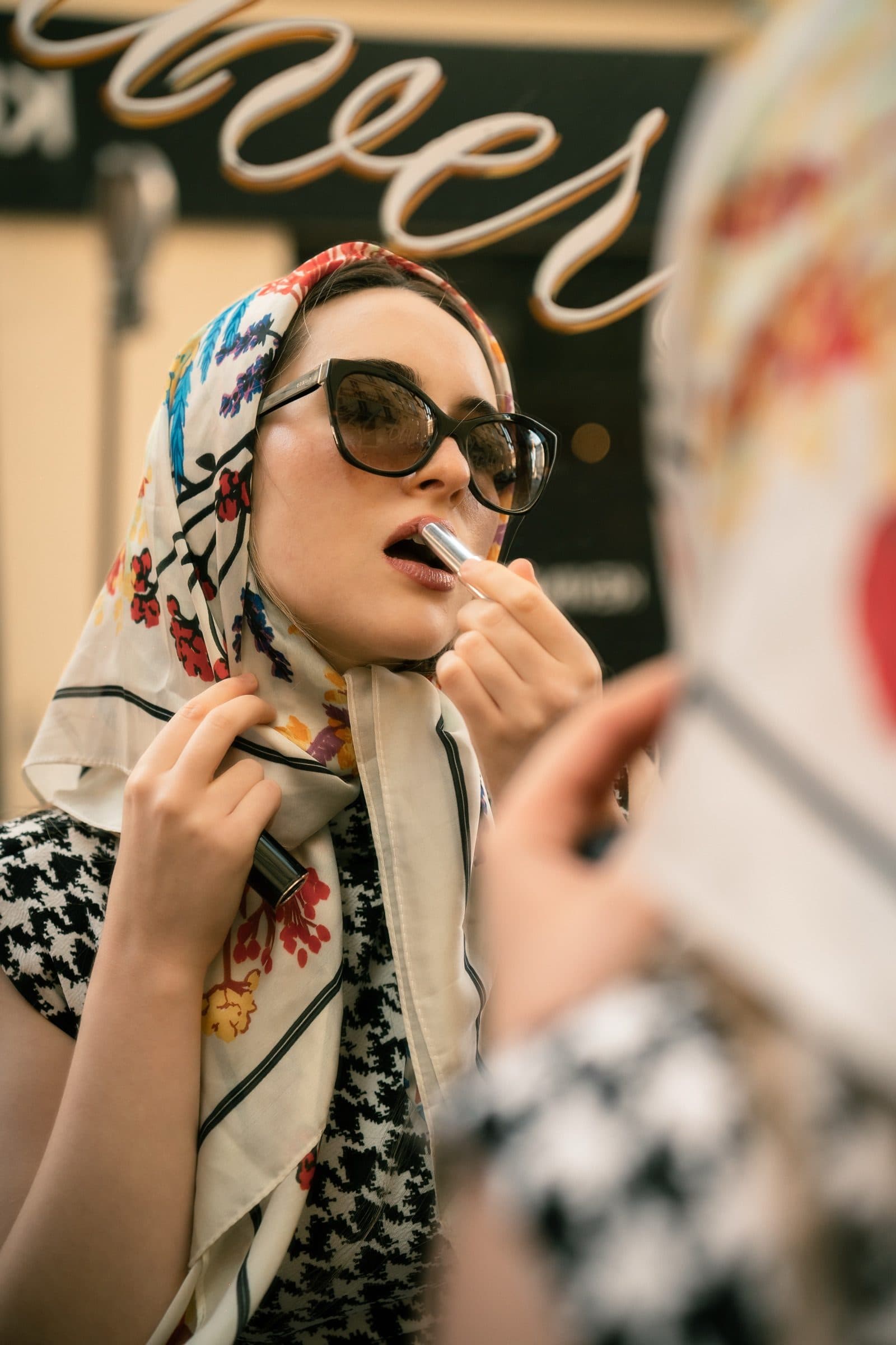 A solo traveller in portrait, at Paris